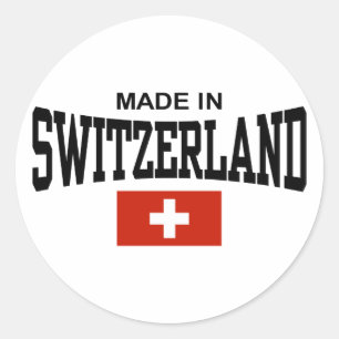 Made in Zwitserland Ronde Sticker