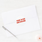 Made in Zwitserland Ronde Sticker (Envelop)