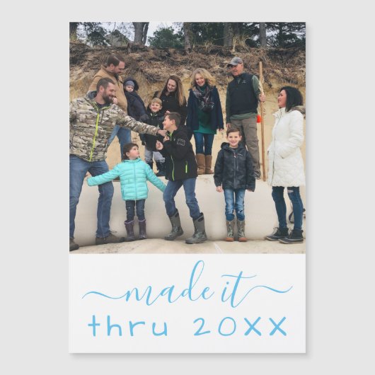 Made it through COVID 2020 Photo Magnetic Kaart (Voorkant)