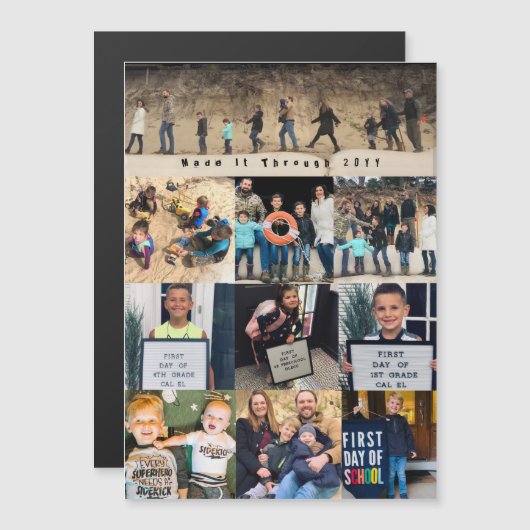 Made it through COVID 2022 Photo Magnetic Kaart (Voorkant / Achterkant)