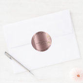 Made Love for you Name Butterfly Roos Blush Gold Ronde Sticker (Envelop)