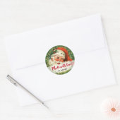 Made met de Sinterklaas van de Liefde & Pine Wrea Ronde Sticker (Envelop)