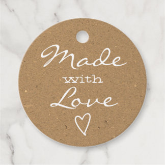 Made met Label van de Liefde Heart Brown Rustic Kr