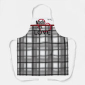 Made met Liefde Aangepast Schort in Grijs (Voorkant)
