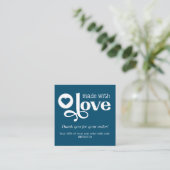 Made met Liefde Persoonlijke Orde Dank u Vierkant Vierkante Visitekaartje (Staand voorkant)