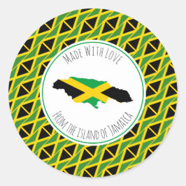 Made met liefde van JAMAICA FLAG Ronde Sticker