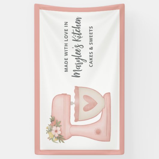 Made met liefdesbakkerij, gebanner spandoek (Verticaal)