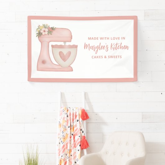 Made met liefdesbakkerij, gebanner spandoek (Insitu)