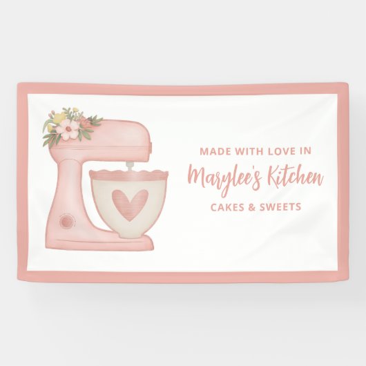 Made met liefdesbakkerij, gebanner spandoek (Horizontaal)