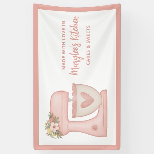 Made met liefdesbakkerij, gebanner spandoek (Verticaal)