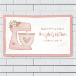 Made met liefdesbakkerij, gebanner spandoek