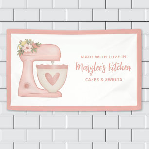Made met liefdesbakkerij, gebanner spandoek