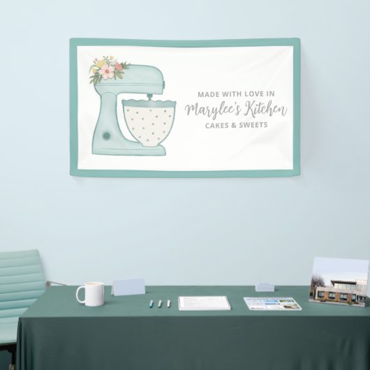 Made met liefdesbakkerij, gebanner spandoek (Beurs)