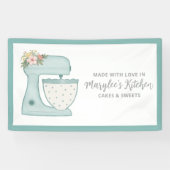 Made met liefdesbakkerij, gebanner spandoek (Horizontaal)