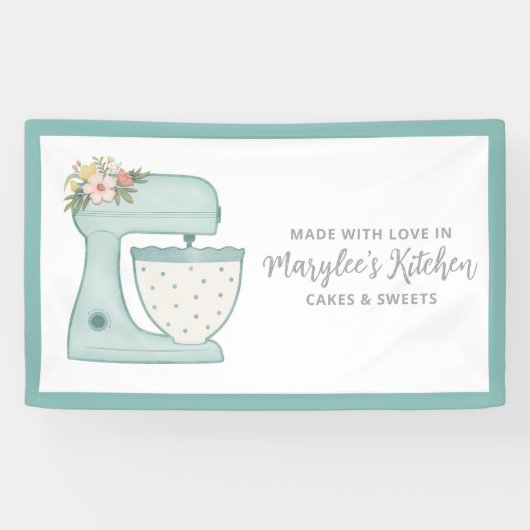 Made met liefdesbakkerij, gebanner spandoek (Horizontaal)