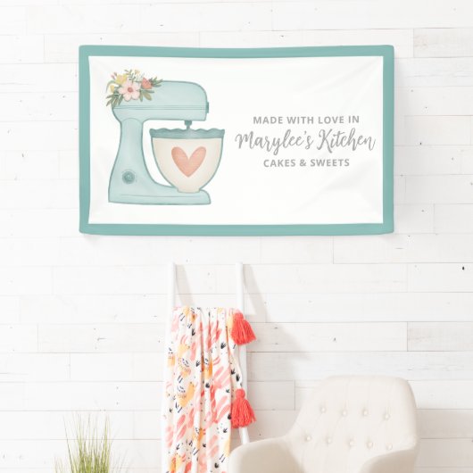 Made met liefdesbakkerij, gebanner spandoek (Insitu)