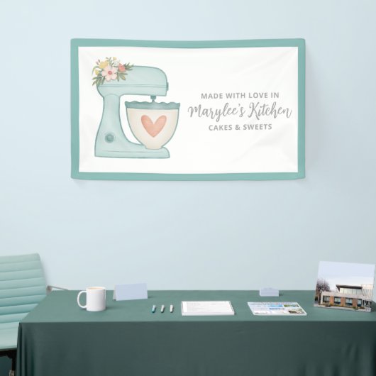 Made met liefdesbakkerij, gebanner spandoek (Beurs)