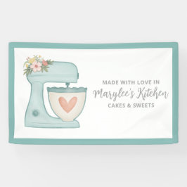 Made met liefdesbakkerij, gebanner spandoek