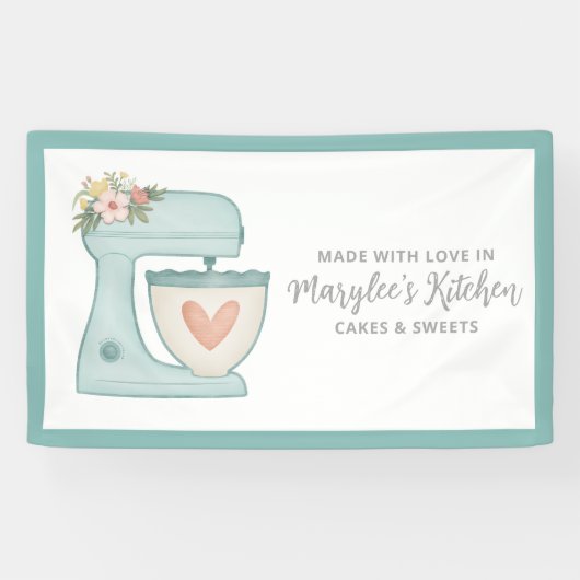 Made met liefdesbakkerij, gebanner spandoek (Horizontaal)