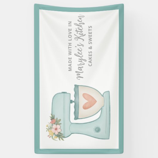 Made met liefdesbakkerij, gebanner spandoek (Verticaal)