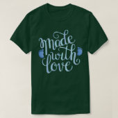 Made met Love Blue T-shirt (Design voorkant)
