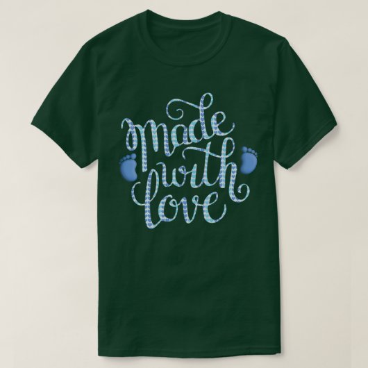 Made met Love Blue T-shirt (Design voorkant)