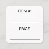 Made met Love Earring Card Natural Jute Vierkante Visitekaartje (Achterkant)