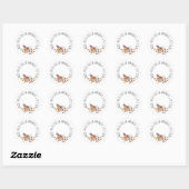 Made met Love Floral Classic Round Sticker (Vel)