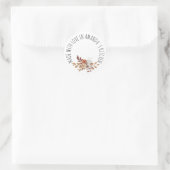 Made met Love Floral Classic Round Sticker (Tas)