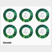 Made met Love Green Tropical Leaf Photo Ronde Sticker (Vel)