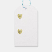 Made met Love Heart Stamp Faux Gold Foil Cadeaulabel (Achterkant)