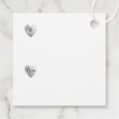 Made met Love Heart Stamp Faux Silver Foil Bedankjes Labels (Achterkant)