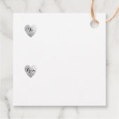 Made met Love Heart Stamp Faux Silver Foil Bedankjes Labels (Achterkant)