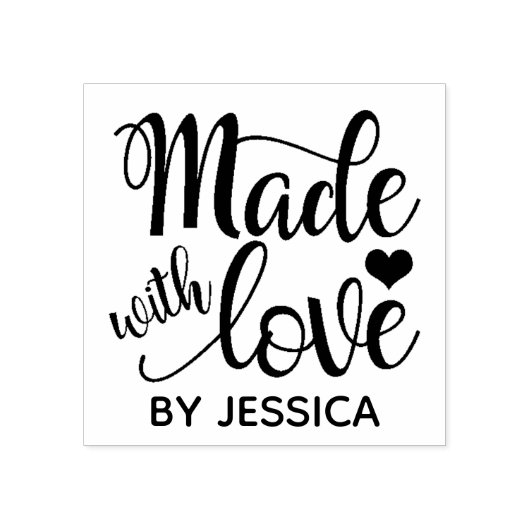 Made met Love Rubber Stamp Rubberstempel (Afrduk)