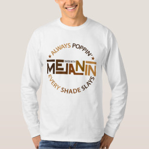 Made met Melanin Black Girl Magic Afro Beauty Bla T-shirt