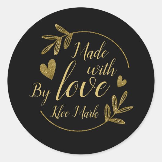 Made met stickers van de Liefde Black Gold (Voorkant)