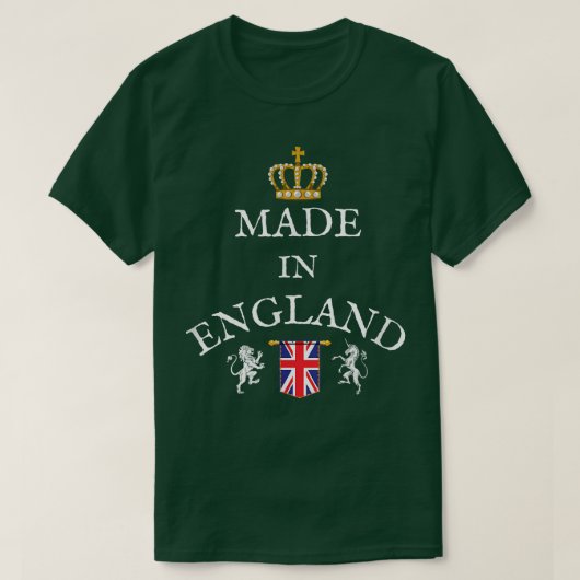 MADE N ENGLAND, WOMEN, MEN, ROYAL CROWN FLAG UNITE T-SHIRT (Design voorkant)