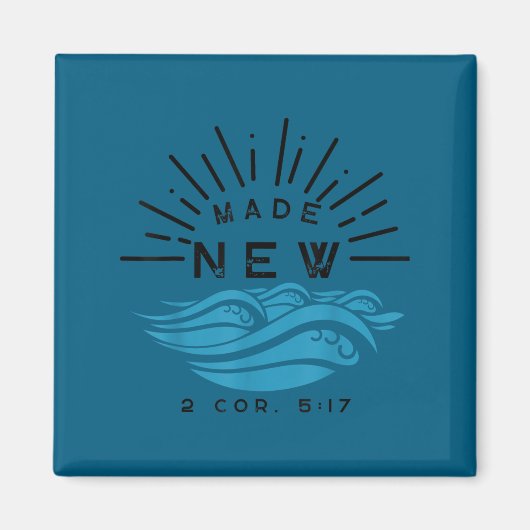Made New Baptism With Water Splash 2 Corinthians 5 Magneet (Voorkant)