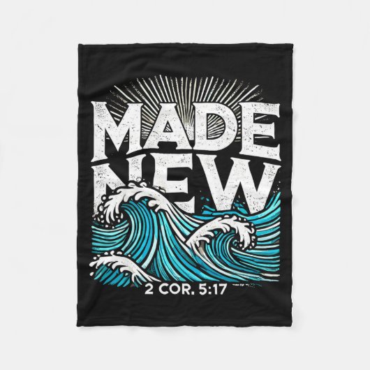 Made New Baptized Baptism Fleece Deken (Voorkant)