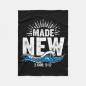 Made New Baptized Baptism  Fleece Deken (Voorkant)