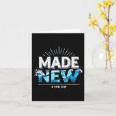 Made New Baptized Baptism  Kaart (Gele Bloem)