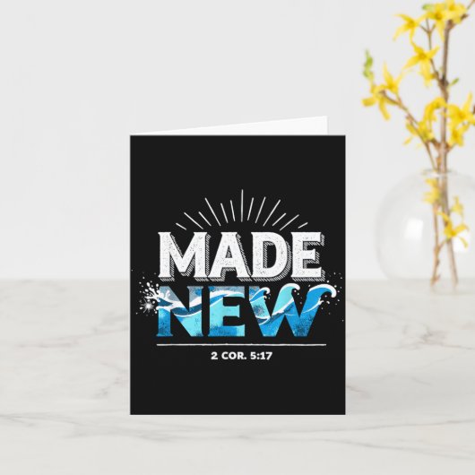 Made New Baptized Baptism  Kaart (Gele Bloem)