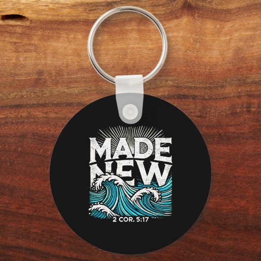 Made New Baptized Baptism  Sleutelhanger (Voorkant)