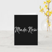 Made New Salvation Quote Faith Christian Baptism Kaart (Gele Bloem)