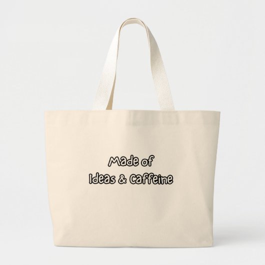 made of ideas & caffeine grote tote bag (Voorkant)