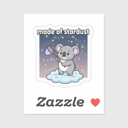 Made Of Stardust Cute Koala Sticker Cosmic Galaxy (Vel)