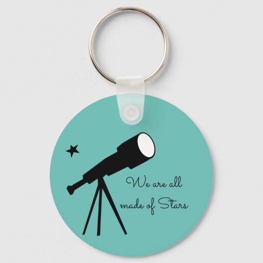 Made of Stars telescope quote Sleutelhanger (Voorkant)