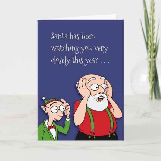 Made Santa's Naughty List Feestdagen Kaart (Voorkant)