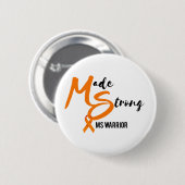 Made Sterke MS Warrior Ronde Button 5,7 Cm (Voorkant /achterkant)