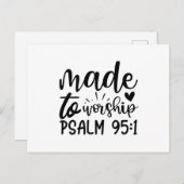 Made To Worship Psalm 95 1-01 (2) Uitnodiging Briefkaart (Voorkant / Achterkant)